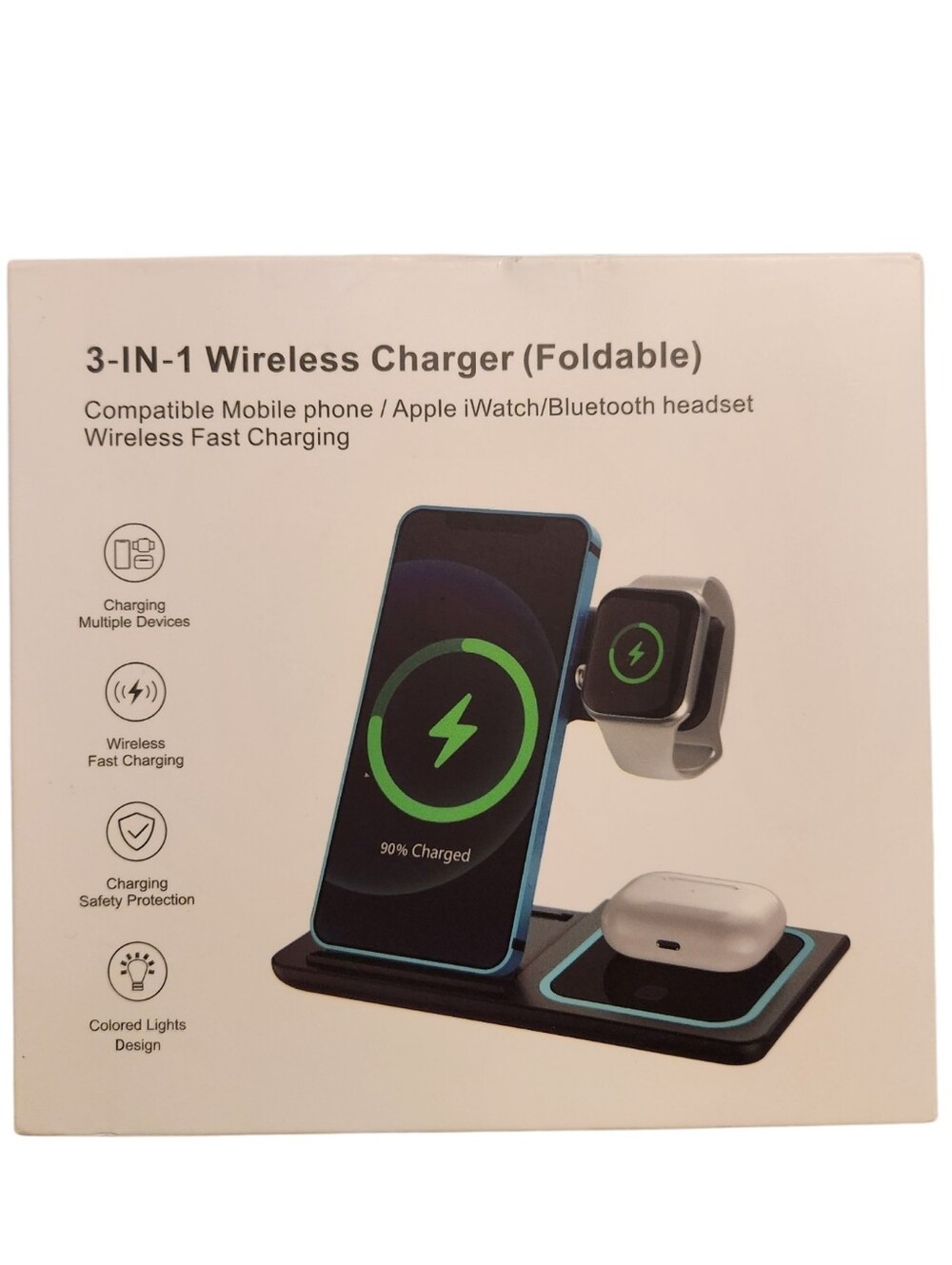 Foldable 3-in-1 Wireless Fast Charger